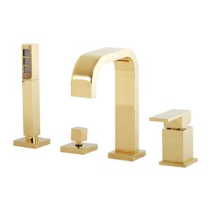 Изображение товара Мягкий и стильный смеситель Migliore Kvant для ванны и душа золото Италия