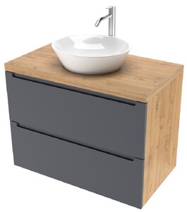 Изображение товара Тумба под раковину ЗОВ Дион D100GD, подвесная, 100 см, графит матовый