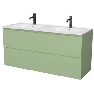 Изображение товара Тумба под раковину ЗОВ Дион D120F 120 см подвесная фисташковая