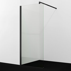 Изображение товара Душевая стенка WasserKraft Rur 30W46MB, 110 см, матовое стекло, черный профиль