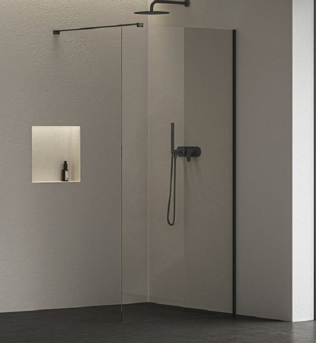 Изображение товара Душевая стенка Ravak Walk-In Wall 100 см прозрачное стекло, черный матовый профиль Изображение товара Душевая стенка Ravak Walk-In Wall 100 см прозрачное стекло, черный матовый профиль