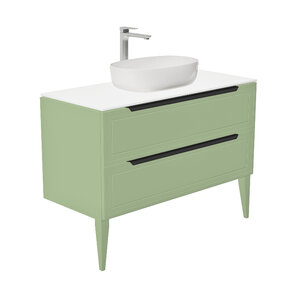 Изображение товара Тумба со столешницей ЗОВ Севилья S100F-KPW 100 см цвет фисташковый стильная и практичная мебель для