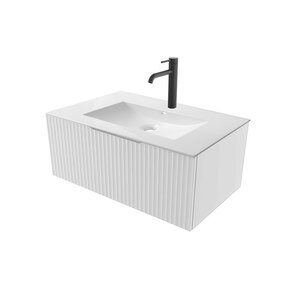 Изображение товара Тумба под раковину ЗОВ Флавио K60FB белая 60 см подвесная