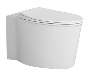 Изображение товара Подвесной унитаз Abber Bequem AC1127, безободковый, смыв Торнадо, сиденье микролифт, белый