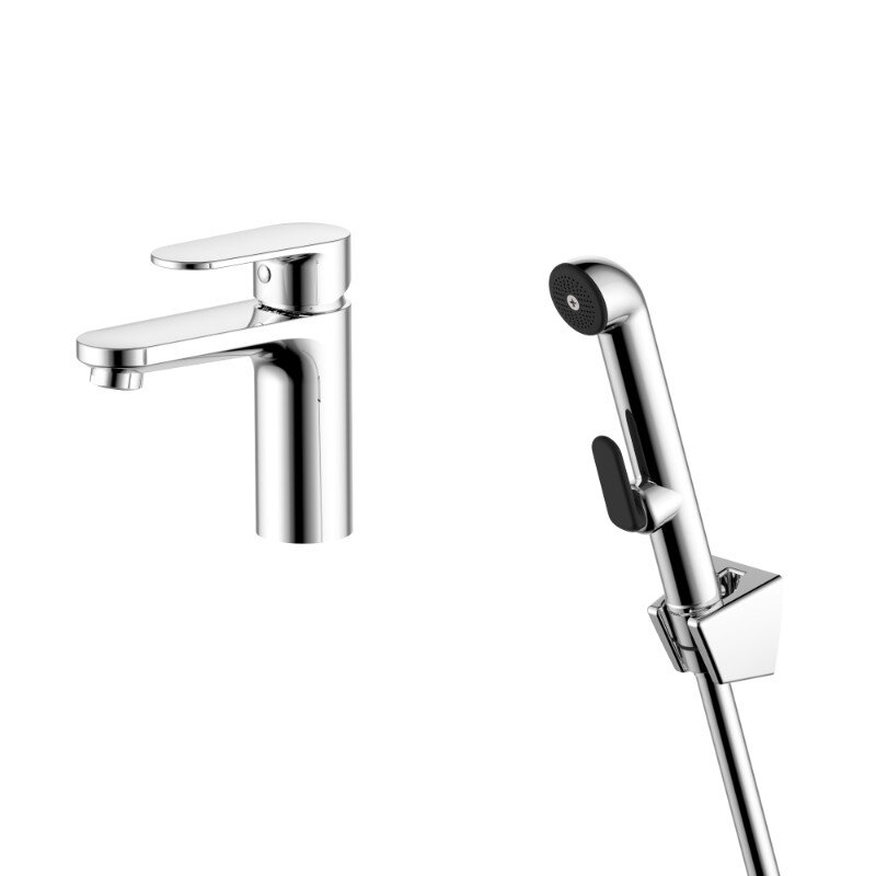 Изображение товара Смеситель для раковины Aquatek Ника AQ1812CR, с гигиеническим душем, хром