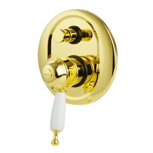 Изображение товара Миглиоре Оксфорд термостатический смеситель скрытого монтажа золото для ванны и душа