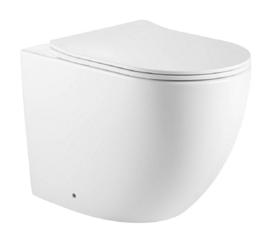 Изображение товара Приставной унитаз Abber Bequem AC1111TMW безободковый с системой Торнадо белый матовый