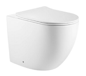 Изображение товара Приставной унитаз Abber Bequem AC1111TMW безободковый с системой Торнадо белый матовый