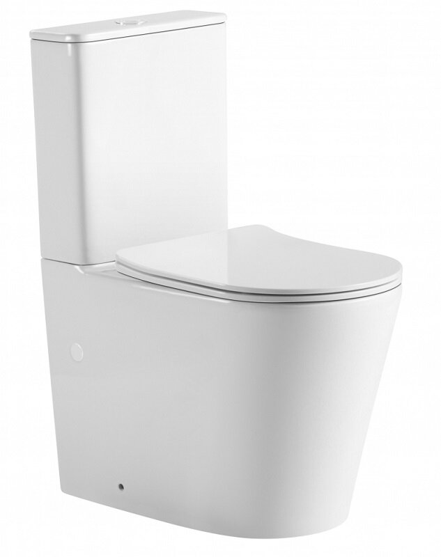Изображение товара Напольный унитаз-компакт Abber Bequem AC1112T безободковый с микролифтом, белый