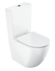 Изображение товара Напольный безободковый унитаз Ravak Optima X01870 с микролифтом и каскадным сливом белый