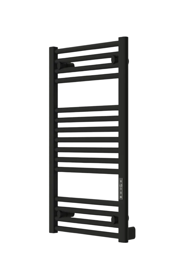 Изображение товара Полотенцесушитель электрический Rifar D-Line DL-080-45-BM, ширина 45 см, высота 80 см, диммер справа, чёрный янтарь матовый