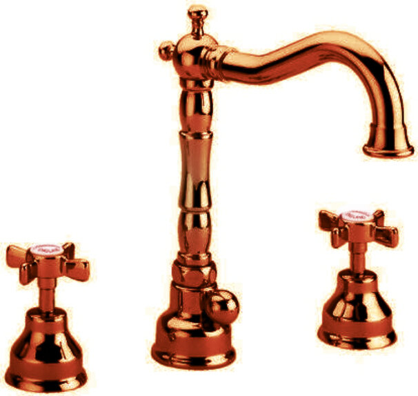 Изображение товара Медный смеситель Migliore Princeton 19389 для раковины двухзахватный ретро стиль Италия