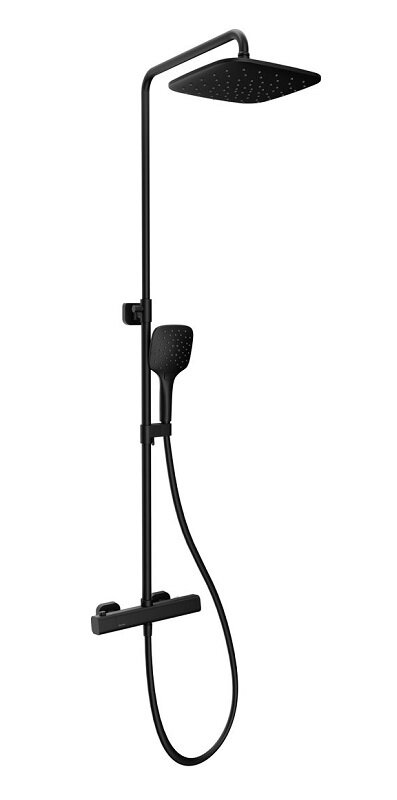 Изображение товара Душевая система Ravak 10° Free TD F 091.20/150 черный матовый, термостатическая