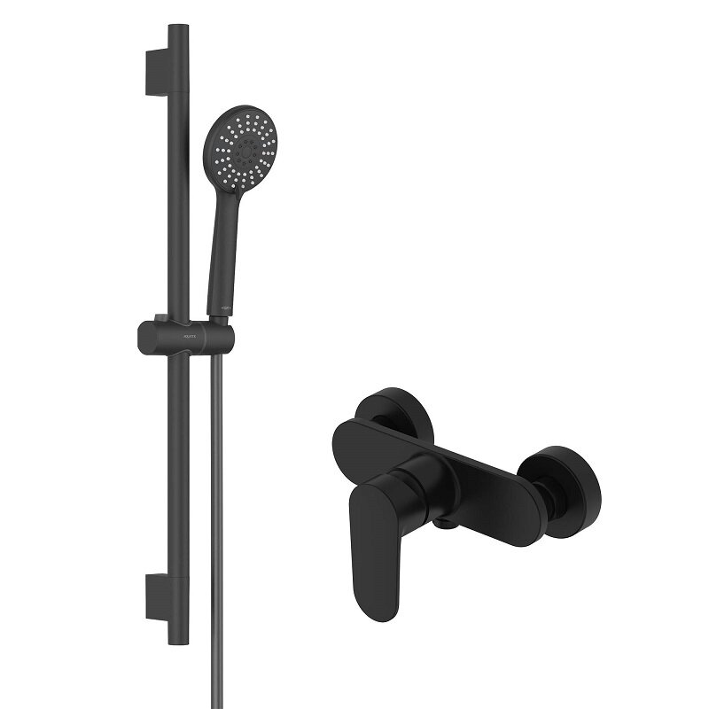 Изображение товара Смеситель для душа Aquatek Ника AQ1832MB с душевым гарнитуром черный матовый