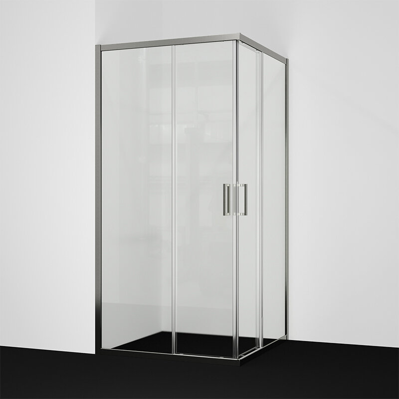 Изображение товара Душевой уголок WasserKRAFT Tauber 64S19 100x100 см, никелевые профили, прозрачное стекло