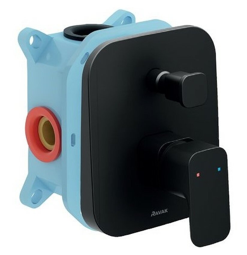 Изображение товара Смеситель Ravak 10° Free TD F 065.20 X070158 для душа, внешняя часть, черный матовый