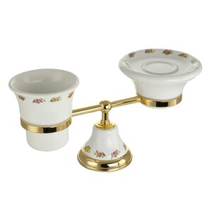 Изображение товара Стакан и мыльница настольные Migliore Provance 17712, цвет золото