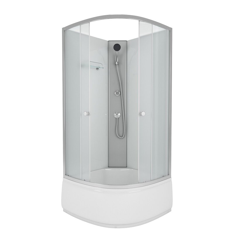 Изображение товара Душевая кабина Niagara Eco E80, 80x80 см, матовое стекло, серебристый профиль