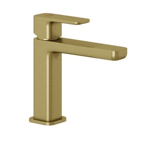 Изображение товара Современный однорычажный смеситель Kludi Renon 42282N075 золото брашированное для раковины