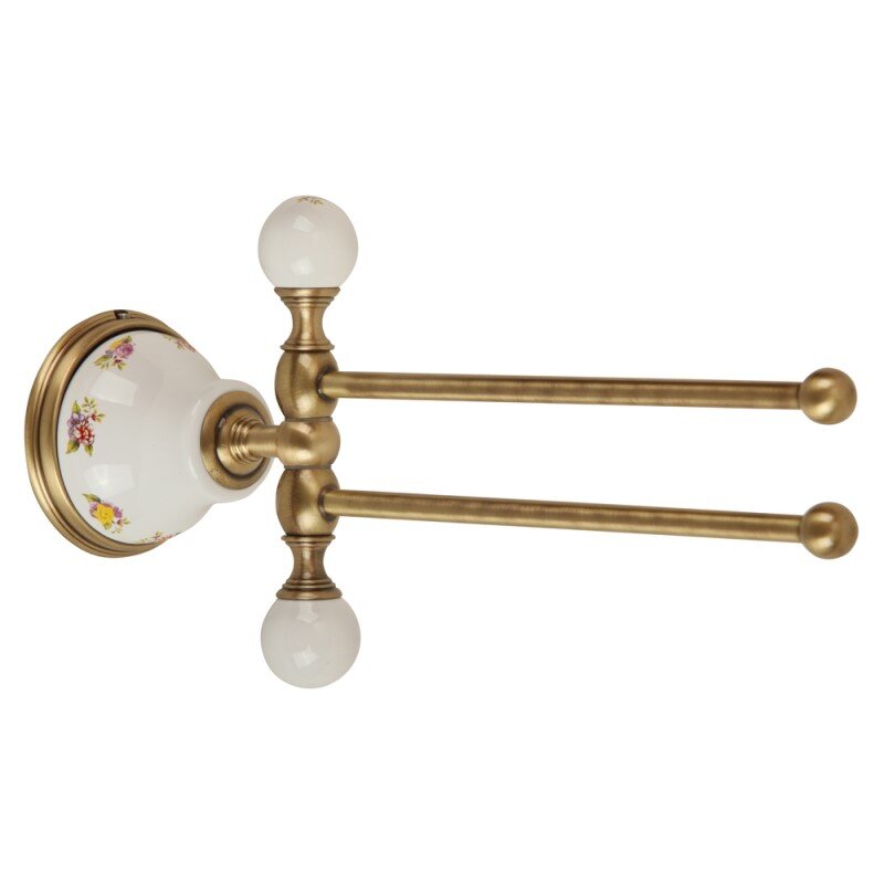 Изображение товара Полотенцедержатель двойной поворотный Migliore Provance бронза 20 см