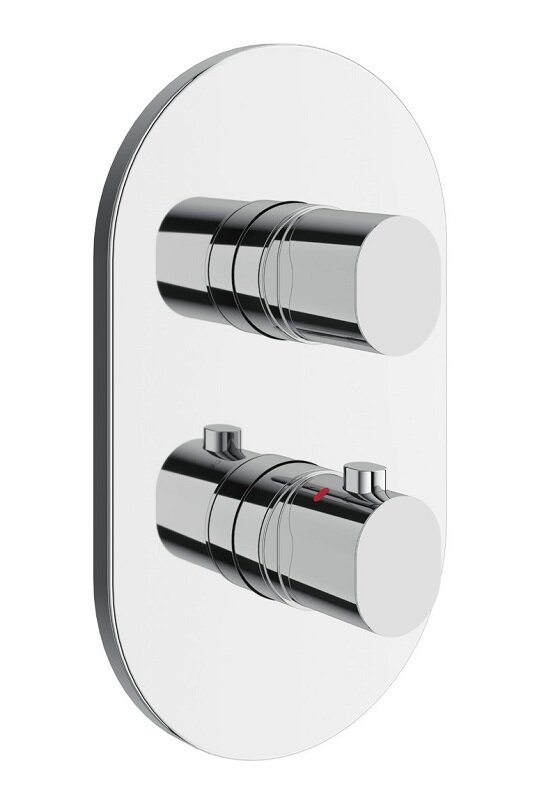 Изображение товара Смеситель Ravak Chrome II CR 063.00CR.O2 X070455 для душа, термостатический, внешняя часть, хром