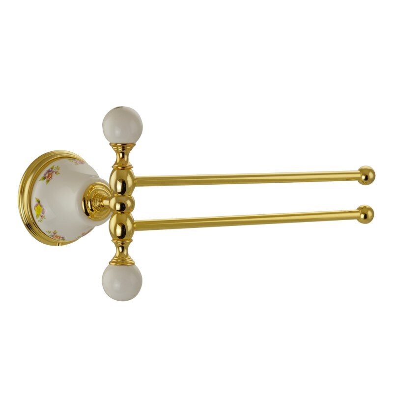 Изображение товара Полотенцедержатель двойной поворотный Migliore Provance 17704, цвет золото, 25 см