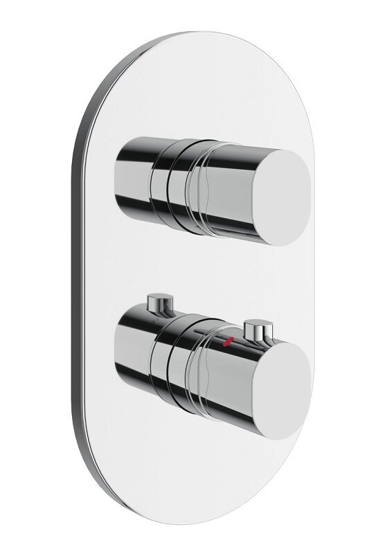 Изображение товара Смеситель Ravak Chrome II CR 067.00CR.O3 X070457 для душа, термостатический, внешняя часть, хром