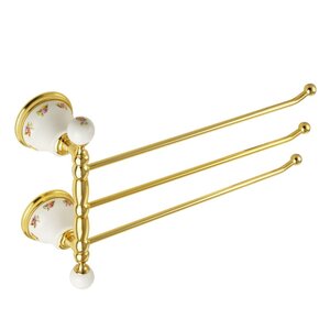 Изображение товара Полотенцедержатель тройной поворотный Migliore Provance 17705, цвет золото, 37.5 см