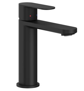 Изображение товара Современный черный матовый смеситель для раковины Ravak Chrome II CR 014.20BL