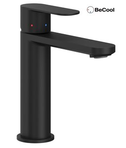 Изображение товара Современный смеситель для раковины BeCool Chrome II CR 014.21BL черный матовый