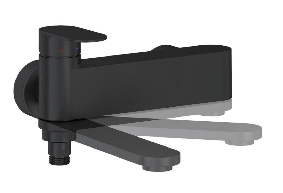 Изображение товара Смеситель Ravak Chrome II CR 022.20BL X070463 для ванны, черный матовый