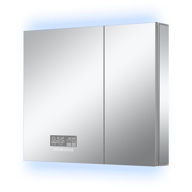 Изображение товара Зеркальный шкаф ArtDecco Celestial Glow ACG07680MC, 70 см, сенсорный, подсветка, часы, bluetooth-динамик, антизапотевание