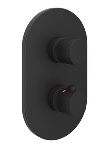 Изображение товара Смеситель для душа Ravak Chrome II CR 063.20BL О2 термостатический черный матовый