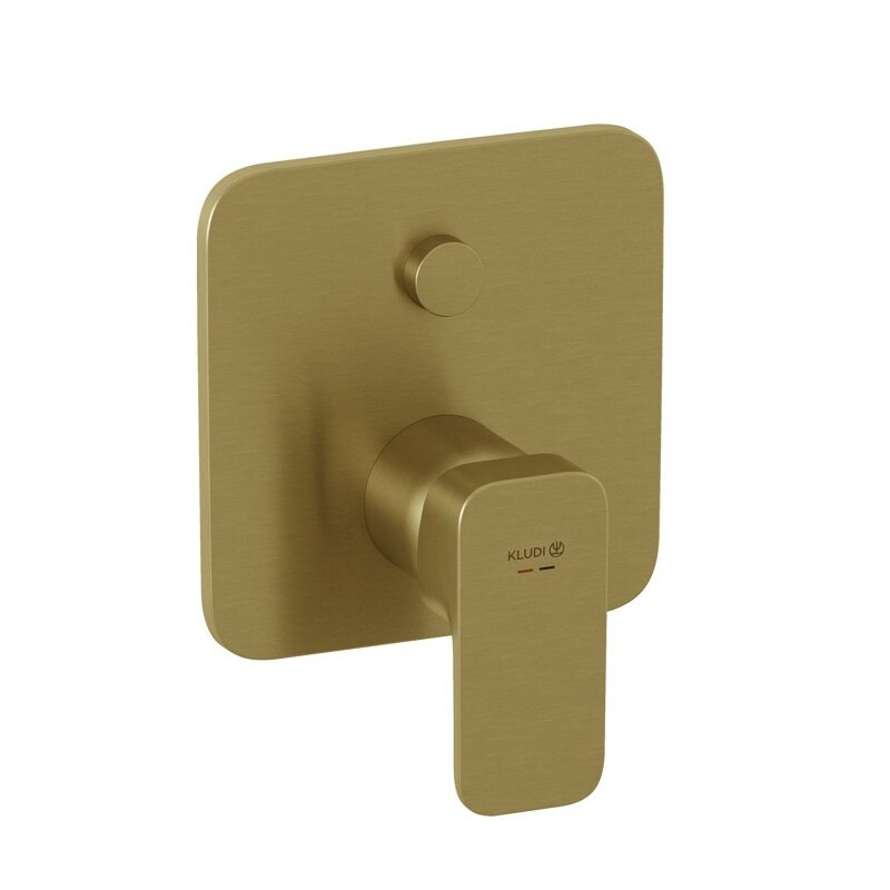 Изображение товара Смеситель для ванной Kludi Renon 42759N075 с внешней частью, золото брашированное