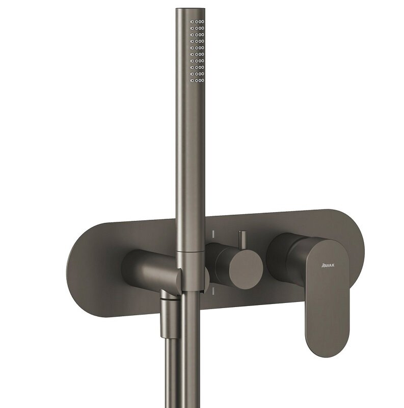 Изображение товара Смеситель Ravak Eleganta EL 065.20GB.O2+S для душа, графит