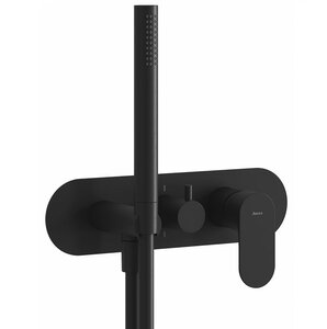 Изображение товара Смеситель для душа Ravak Eleganta EL 065.20BLM.O2+S с 2 выходами и черным матовым покрытием
