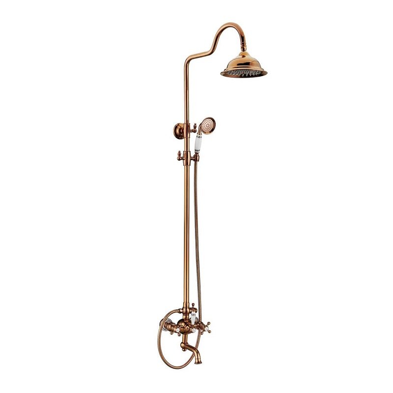 Изображение товара Душевая система Seaman Barcelona SSL-5523-CP, с изливом, цвет медь полированная