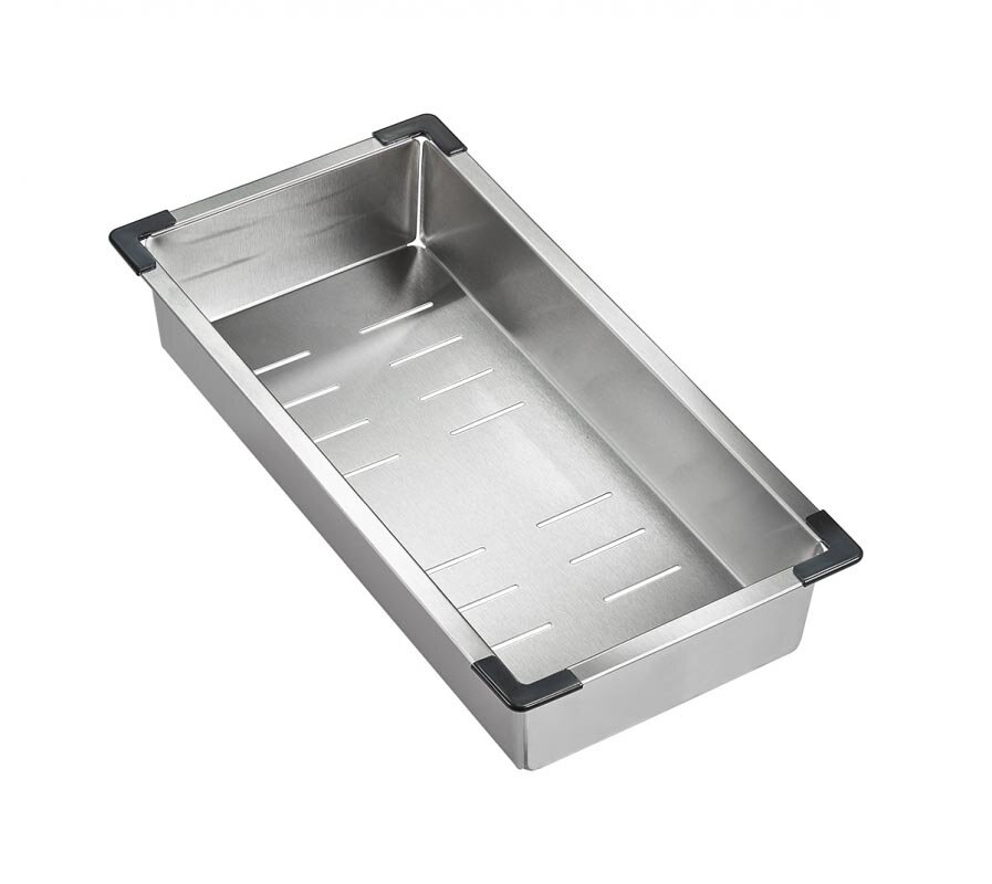 Изображение товара Поддон для мойки Zorg С 12-51 из нержавеющей стали, прямоугольный, 440х220х70 мм