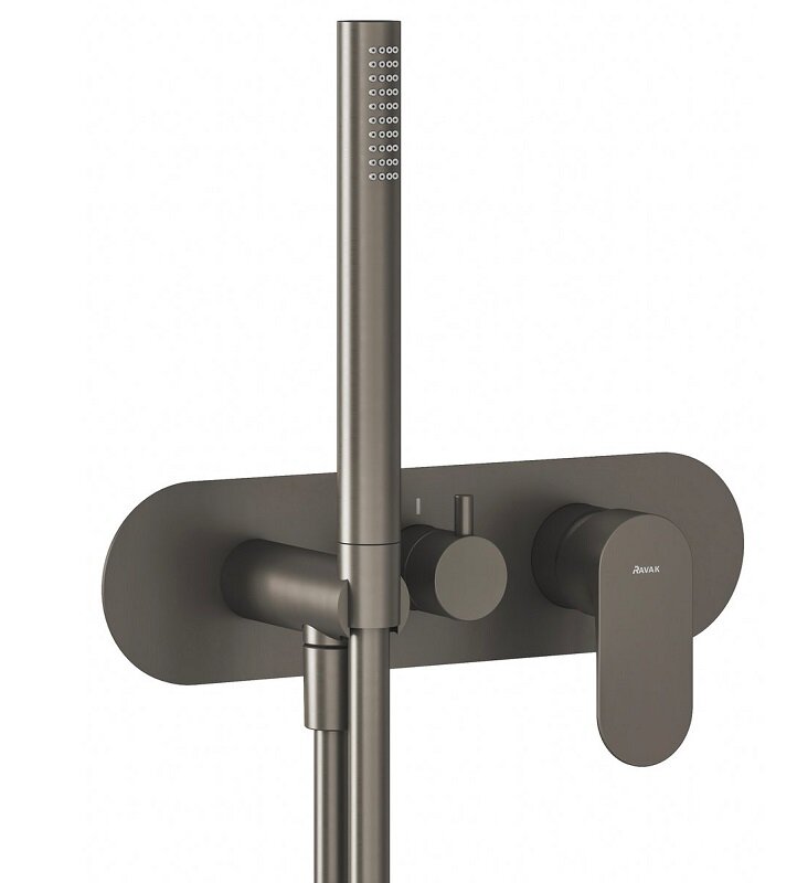 Изображение товара Смеситель Ravak Eleganta EL 068.20GB.O3+S для душа 3 выхода графит