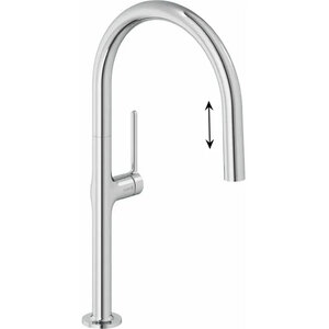 Изображение товара Смеситель для кухонной мойки Kludi Reef 508510575, с вытяжным изливом, хром