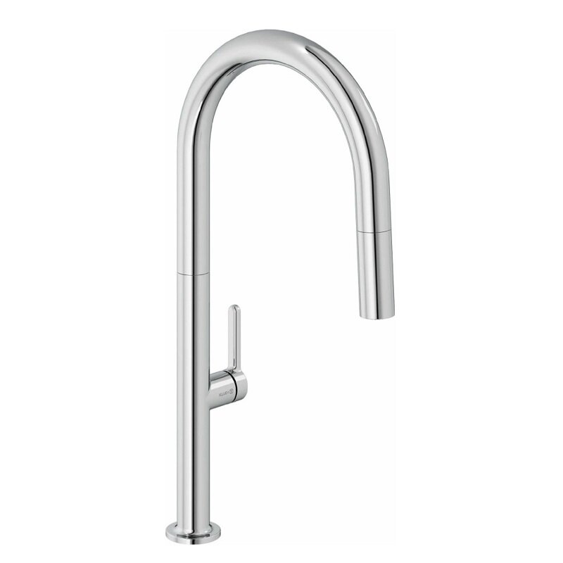 Изображение товара Смеситель для кухонной мойки Kludi Aurea с вытяжным изливом хром