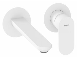 Изображение товара Смеситель Ravak Eleganta EL 019.10WV.O1 X070255 для раковины, внешняя часть, белый вельвет
