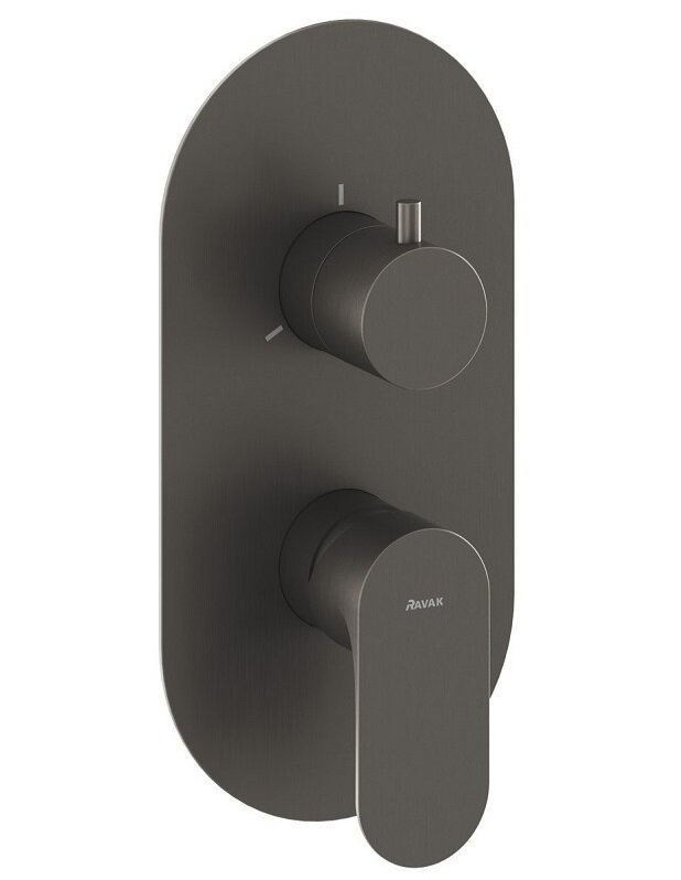 Изображение товара Смеситель Ravak Eleganta EL 068.20GB.O3 X070334 для душа, 3 выхода, внешняя часть, графит Изображение товара Смеситель Ravak Eleganta EL 068.20GB.O3 X070334 для душа, 3 выхода, внешняя часть, графит