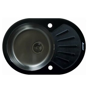 Изображение товара Кухонная мойка Seaman Eco Glass SMG-730B-Gun.B 73 см черное стекло оружейная сталь