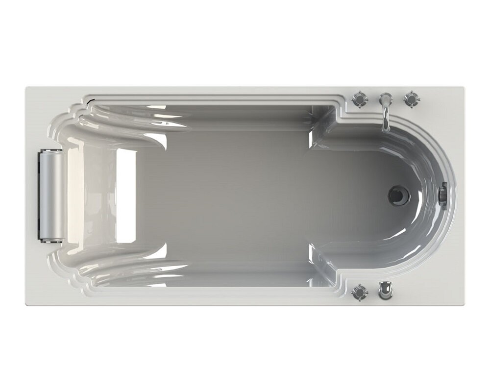 Изображение товара Акриловая ванна Fra Grande Анабель 170х85 см с декором и подголовником