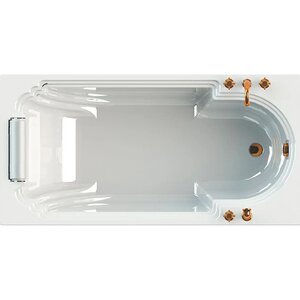 Изображение товара Акриловая ванна Fra Grande Анабель 170x85 с бронзовыми ножками и подголовником