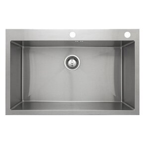 Изображение товара Кухонная мойка Seaman Eco Marino SMB-8051S.B, 80 см, два отверстия, нержавеющая сталь