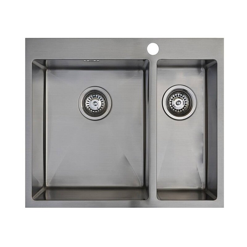 Изображение товара Кухонная мойка Seaman Eco Marino SMB-6151DLS.A/SMB-6151DRS.A, 60 см, одно отверстие, малая чаша справа/слева, нержавеющая сталь