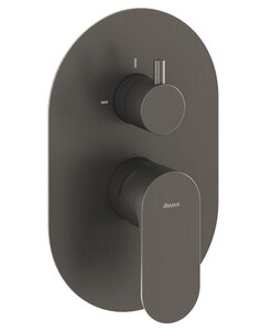 Изображение товара Смеситель Ravak Eleganta EL 065.20GB.O2 X070338 для душа, 2 выхода, внешняя часть, графит