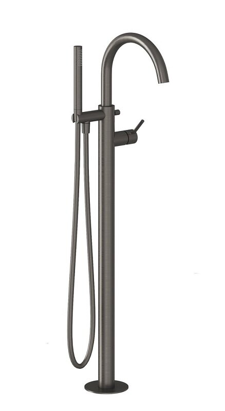 Изображение товара Смеситель Ravak Espirit для ванны напольный графит 103.8 см с лейкой